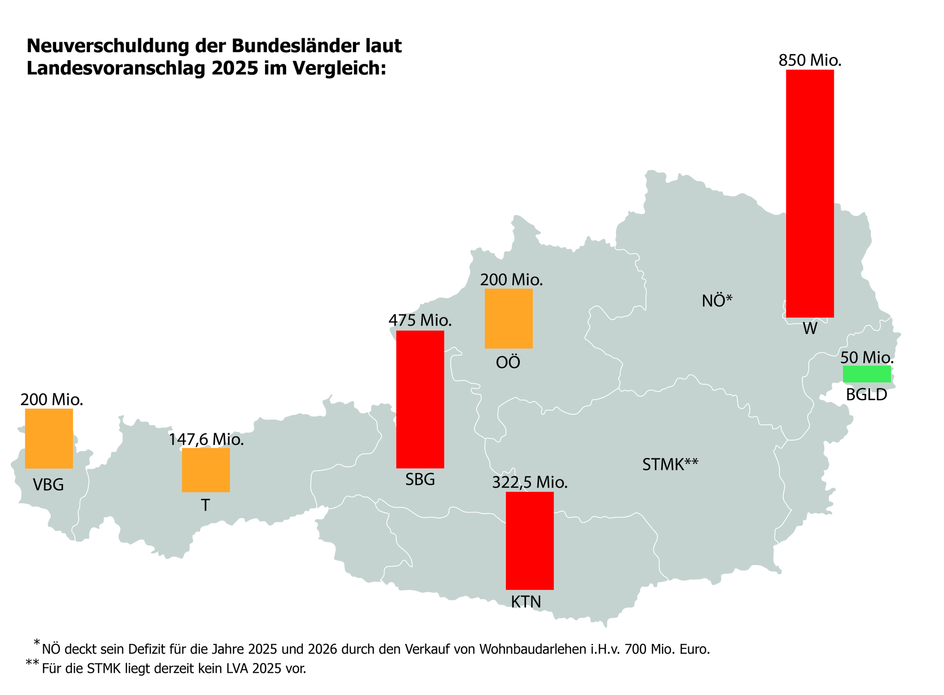Neuverschuldung Landkarte
